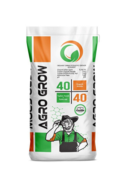 ORGÜB AGRO GROW Leonardit | 40% Humik Fulvik Asit - 40% Organik Madde | 25 Kg