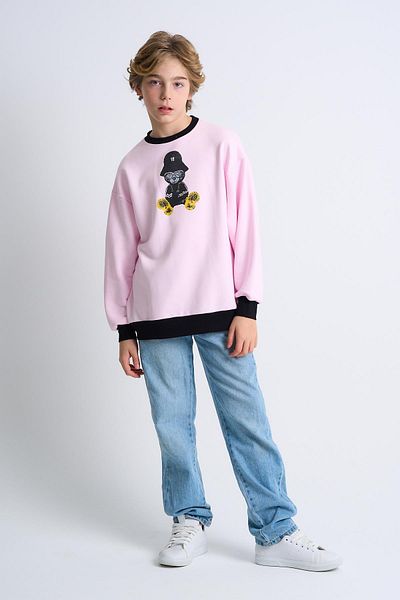 ALEXANDERGARDI Παιδικό φούτερ με στάμπα Crew Neck