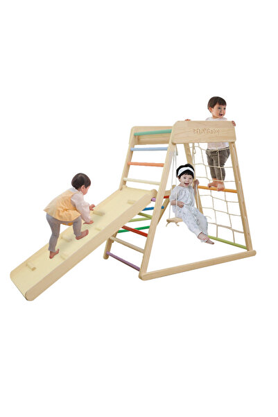 Ma Baby مجموعة ألعاب تسلق داخلية للأطفال 5 في 1 مع أرجوحة للأطفال
