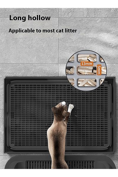 KidLe Stainless Steel Cat Litter Box Metal Litter Pan Tray with High Wall Sides