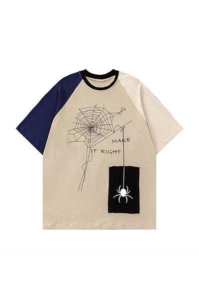 Köstebek Μπλουζάκι με κοντό μανίκι σε μπεζ Spider Make It Right (Unisex) Raglan