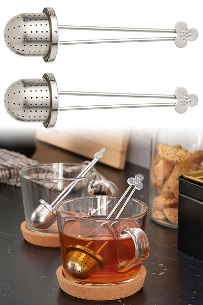 Binbirreyon Portion Tea Coffee Brewing Apparatus Stainless Steel Set of 2 Ra408