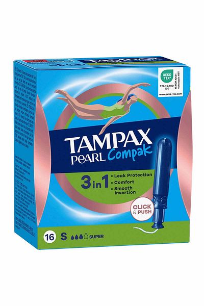 TAMPAX Pearl Compak Tampon Super 16-Pack