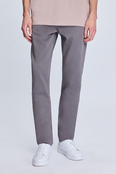 Hatemoğlu Παντελόνι από καμβά Anthracite Dynamic Fit Cotton 5 Pocket