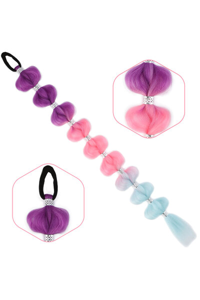 BilfolD ذيل حصان مرن مع إكسسوارات مضفرة / ACM19