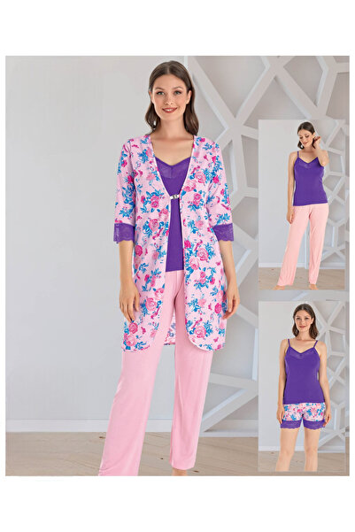 Miss Dünya Lissa Πιτζάμες και σορτς κοστούμι 4 τεμαχίων με παντελόνι