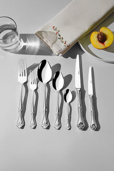 Nehir Lalezar Satin 12-Person 84-Piece Leather Boxed Cutlery Set