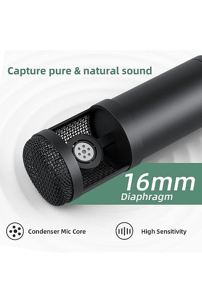 COOYA USB Streaming Podcast PC Microphone