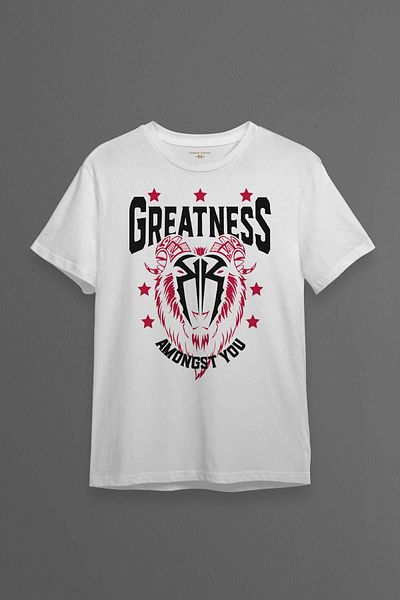 Kendim Seçtim Tricou alb pentru bărbați Greatness Roman Reigns Gym Sports Fitness Tricou imprimat