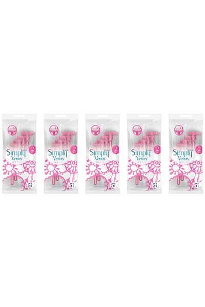 Gillette Venus Simply Venus 2 Basic Women's Razor 5 pcs *5pack