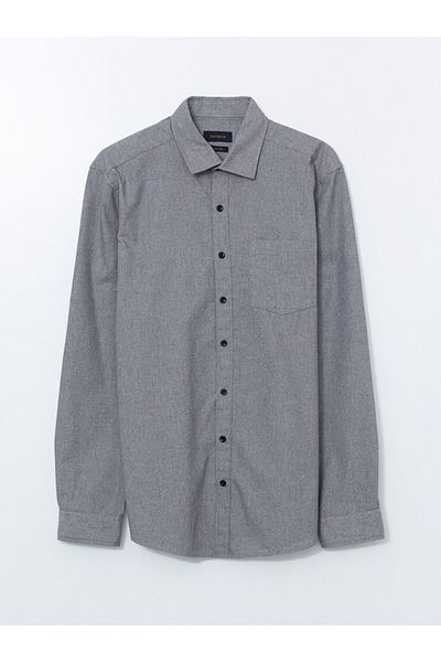 LC Waikiki Ανδρικό μακρυμάνικο πουκάμισο SOUTHBLUE Slim Fit
