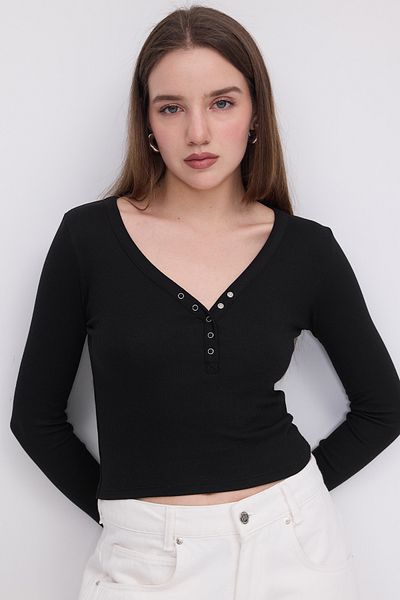 Addax Modal T-Shirt with Snap Collar B13847