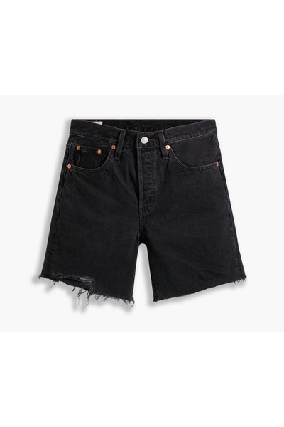 Levi's 501 Mid Thigh Lunar Women's Black Jean Shorts 003Vf-0000