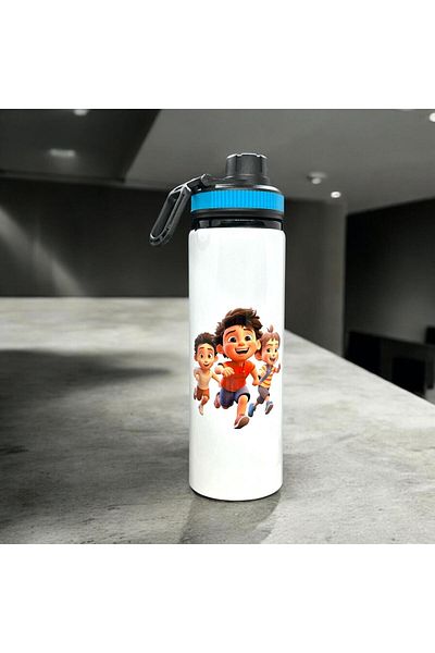 Marblestone Sublimation Blue Colored Water Bottle (Personalized Photo Printing Is Possible.) - 850Mlt