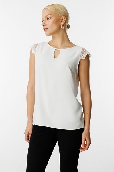 Ekol Lace Detailed Sleeveless Blouse