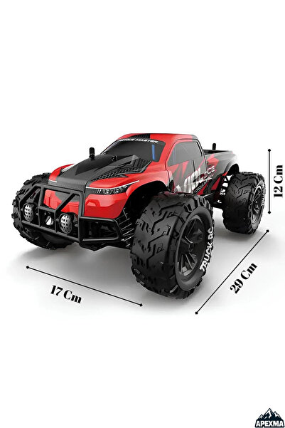 Apexma 2.4GHz Uzaktan Kumandalı 1:16 Ölçek 40 Km Hız Yapabilen Şarjlı 4x4 Metal İç Aksamlı Off-Road Araba