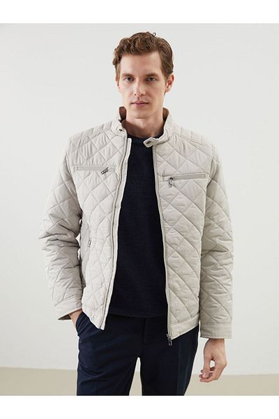 LC Waikiki LCWAIKIKI Classic Standard Fit Biker Collar Καπιτονέ ανδρικό παλτό