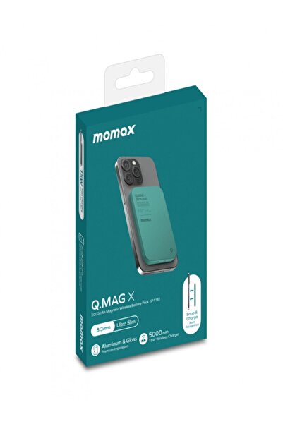 Momax IP116E Q.MAG X 5000MAH MAGSAFE WİRELESS POWEBANK