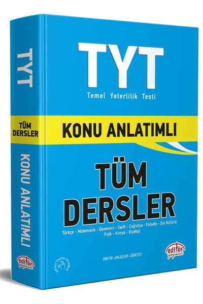 Data Yayınları Editör Yayınevi TYT VIP Tüm Dersler Konu Anlatımlı