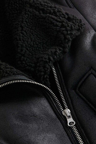 H&M Oversized teddy-lined jacket