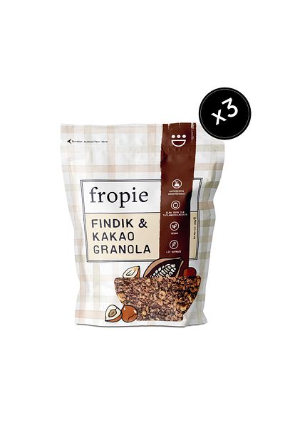 FROPİE Fropie Hazelnut & Cocoa Granola 360g X3