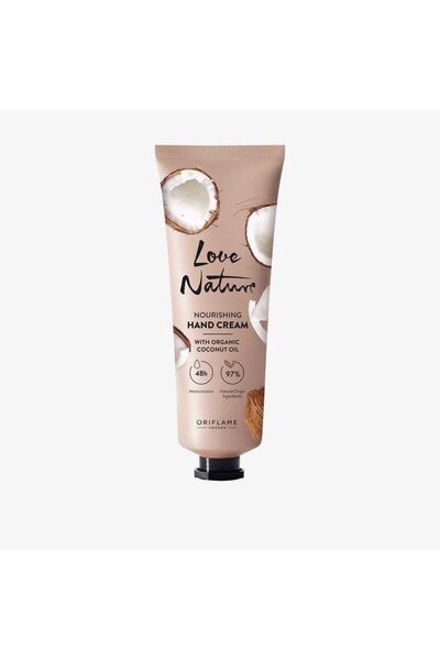 Oriflame كريم مرطب لليدين من لوف نيتشر يحتوي على زيت جوز الهند العضوي