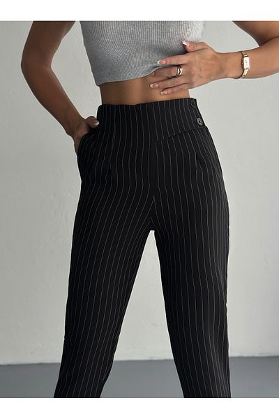 badibadii Striped fabric trousers
