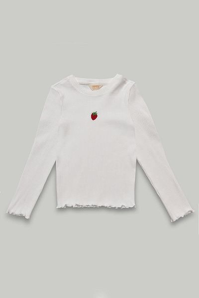 minojoy Long Sleeve Camisole Ecru Girl's Tshirt