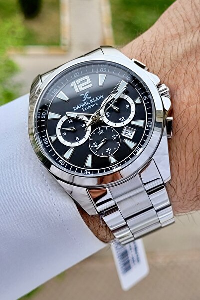 Daniel Klein Kadranı Siyah Kordonu Gümüş Renk Göstergeleri Aktif Hediye Paket...