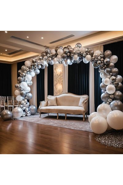 Balon Silver Elegance Chain Balloon Set