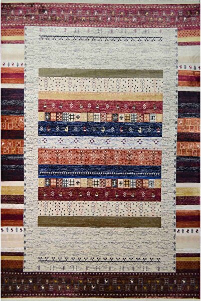 Quality Bambu İplikten Dokuma Parlak Tuşeli Etnik Desenli Bordo Renk Halı (12...