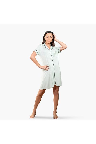 Aadaraya Sleepshirt With Collar