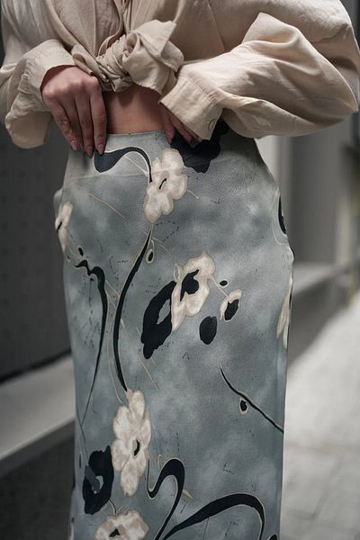 Zula Moda Fusta lungă din satin maxi lungă Hijab pentru femei