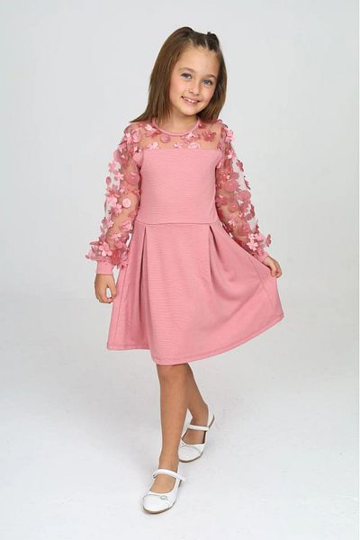 ANGELOS GIRLS Girl's Collar and Sleeves Tulle Dress 12161