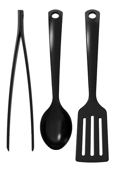 Binbirreyon 3 Piece Serving Set Tongs Spatula Spoon 31cm Ra409