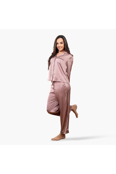 Aadaraya Aadaraya Collared Shirt and Pyjama Set