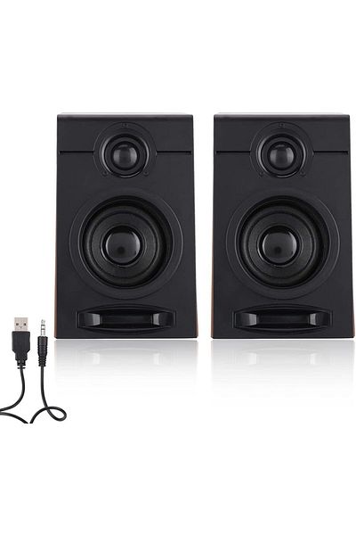 COOYA Computer Subwoofer, Computer Speakers, Black 100HZ-20KHZ for Computer Tablet PC Phone for TV