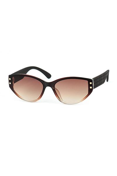 Di Caprio Women's Brown Uv400 Protected Geometric Model Sunglasses