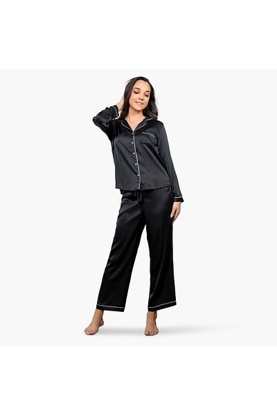 Aadaraya Aadaraya Collared Shirt and Pyjama Set