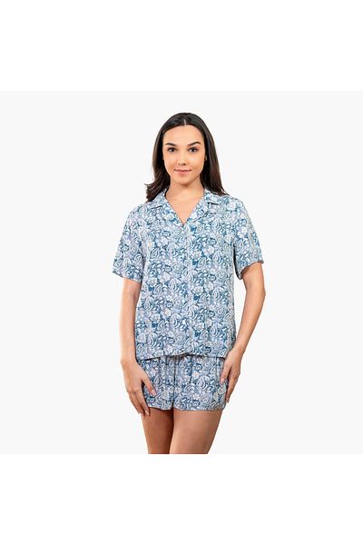 Aadaraya Aadaraya Paisley Print Shirt and Shorts Set