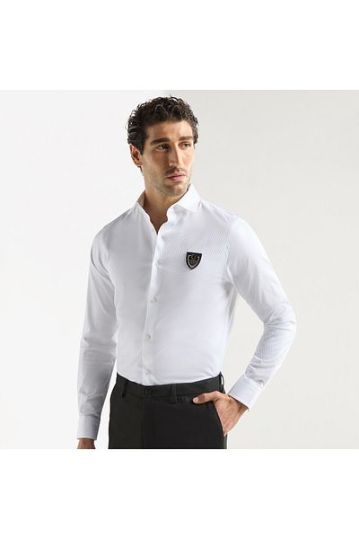Emperor Emperor Waffle Textured Dobby Shirt with Collar