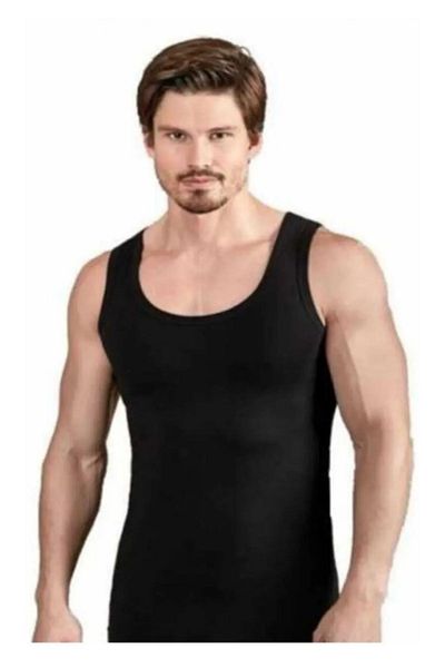 Berrak Men's Black Undershirt 6 Pack 100% Cotton 1017 Abani Classic