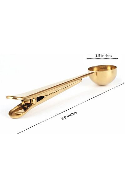 COOYA Coffee Scoop, with Bag Clip, Stainless Steel Multi Function, Measuring Coffee, Tea, Protein Powder