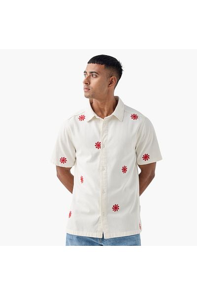 Lee Cooper Lee Cooper Regular Fit Embroidered Collared Shirt