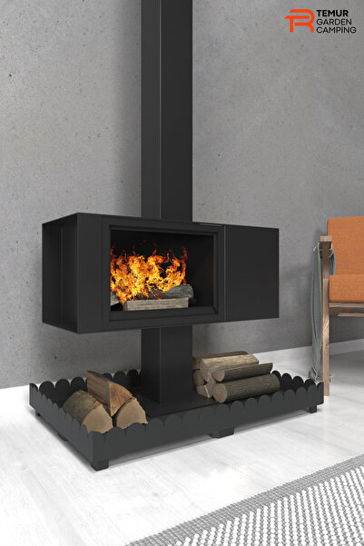 temur DALGALI DESEN Metal Tasarım Soba Şömine Pelet Soba Altlığı