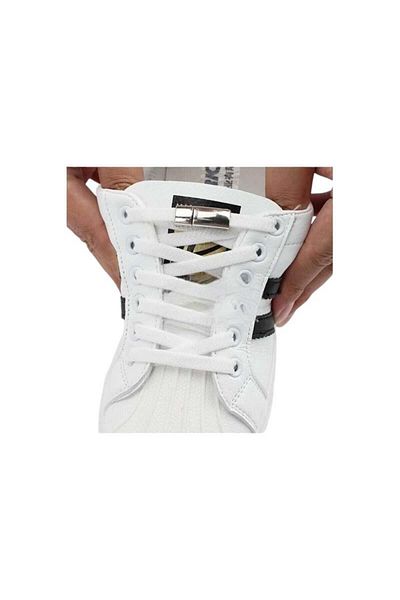 KunduraHane Magnetic Practical Laces - White - for Children and Adults