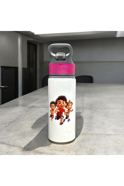 Marblestone Sublimation Pink Colored Water Bottle (Personalized Photo Printing Is Possible.) - 650Mlt