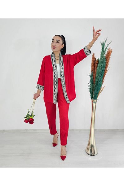 Altı Üstü Butik Тесен бродиран комплект кимоно