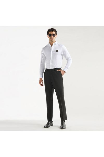 Emperor Emperor Waffle Textured Dobby Shirt with Collar