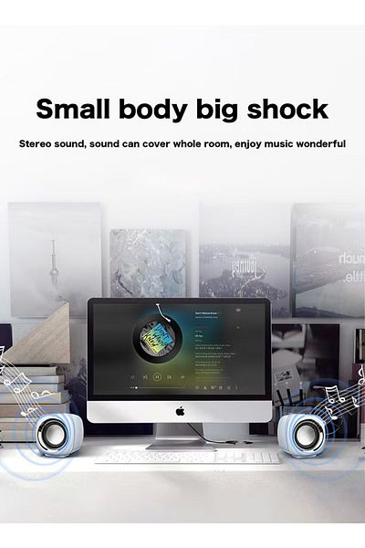 COOYA Computer Speakers,6W PC Powered,USB Speakers for Desktop Computer/PC/Laptop